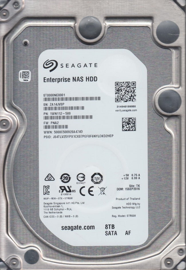 Seagate ST8000NE0001 Enterprise NAS HDD 8T-