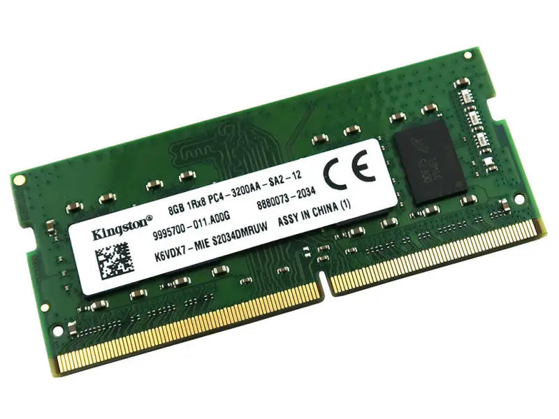 K6VDX7-MIE Kingston 8GB PC4-25600 DDR4-3200MHz Non-ECC Unbuffered CL22 260-Pin