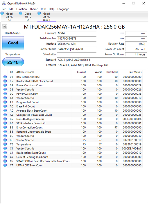 MTFDDAK256MAY-1AH12ABHA Micron M550 256GB MLC SATA 6Gbps (SED) 2.5" SSD