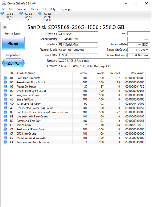 SD7SB6S-256G-1006 SanDisk X300 256GB TLC SATA 6Gbps 2.5" SSD