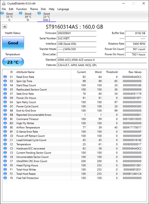 ST9160314AS Seagate Momentus 5400.6 160GB 5400RPM SATA 3Gbps 8MB Cache 2.5" HDD
