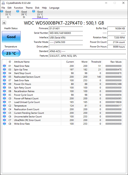 WD5000BPKT-22PK4T0 Western Digital Scorpio Black 500GB 7200RPM SATA 3Gbps 16MB Cache 2.5" HDD