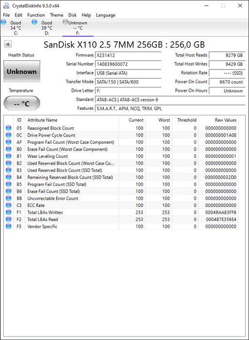 SD6SB1M-256G-1012 SanDisk X110 256GB MLC SATA 6Gbps 2.5" SSD