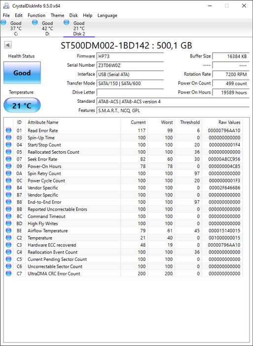 ST500DM002-1BD142 Seagate Barracuda 500GB 7200RPM SATA 6Gbps 16MB Cache 3.5" HDD