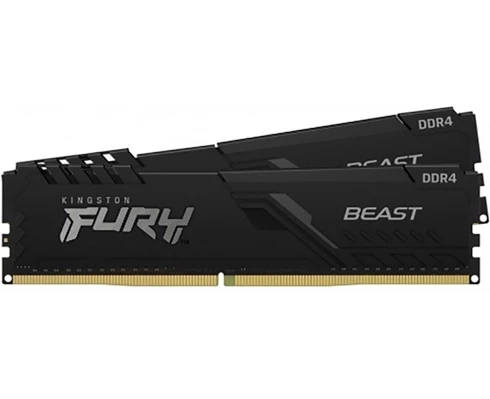 KF432C18BBK2/16-KO Kingston FURY Beast 16GB Kit (2 X 8GB) DDR4-3200MHz Non-ECC Unbuffered 288-Pin