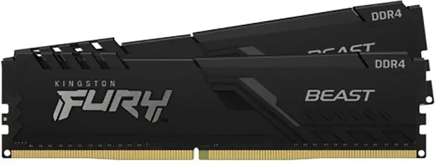 KF432C16BBK2/16 Kingston FURY Beast Black 16GB Kit (2 X 8GB) PC4-25600 DDR4-3200MHz non-ECC Unbuffered CL16 288-Pin