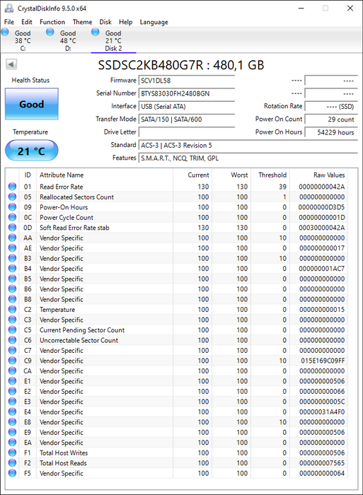 SSDSC2KB480G7R Dell 480GB SATA 6Gbps 2.5" SSD