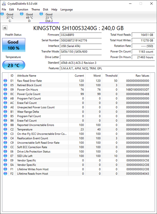 SH100S3/240G Kingston HyperX Series 240GB MLC SATA 6Gbps 2.5" SSD