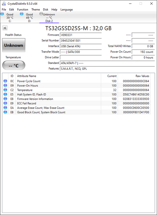TS32GSSD25S-M Transcend SSD25S-M 32GB MLC SATA 3Gbps 2.5" SSD