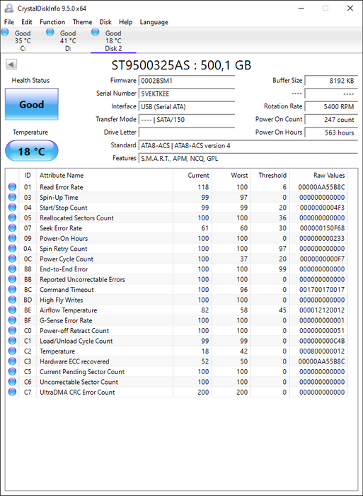 ST9500325AS Seagate Momentus 5400.6 500GB 5400RPM SATA 3Gbps 8MB Cache 2.5" HDD