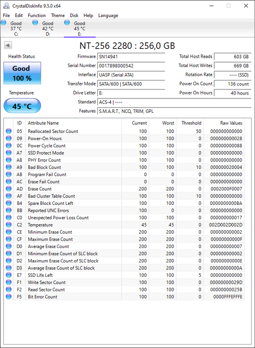 NT-256 KingSpec 256GB SATA 6Gbps M.2 2280