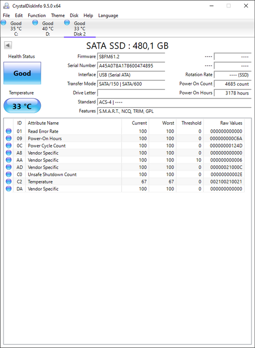 INSSD480GS625P5 Integral P Series 5 480GB TLC SATA 6Gbps 2.5" SSD
