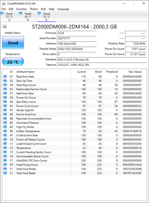 ST2000DM006-2DM164 Seagate BarraCuda 2TB 7200RPM SATA 6Gbps 64MB Cache (4K) 3.5" HDD