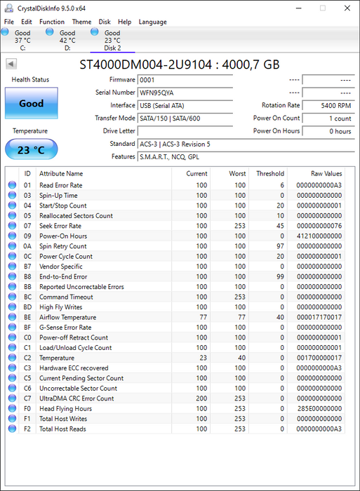 ST4000DM004-2U9104 Seagate Barracuda 4TB 7200RPM SATA 6Gbps 64MB Cache 3.5" HDD