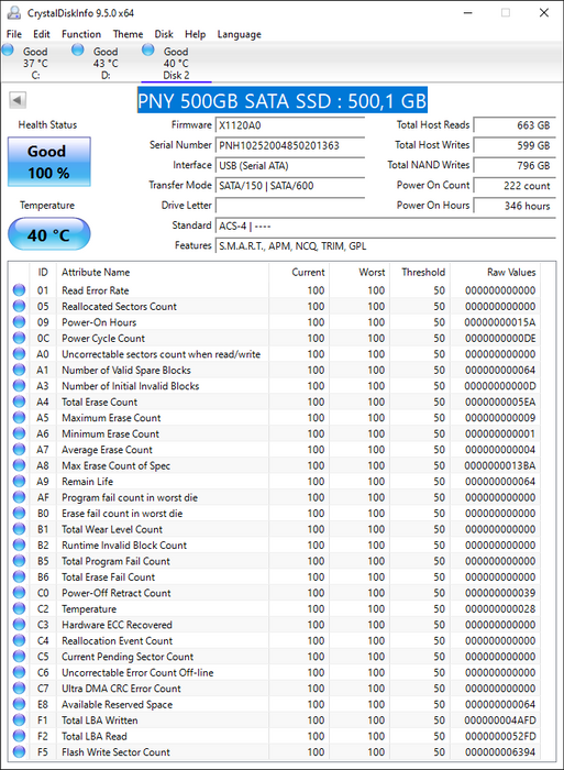 SSD7CS900-500-RB PNY CS900 500GB TLC SATA 6Gbps 2.5" SSD