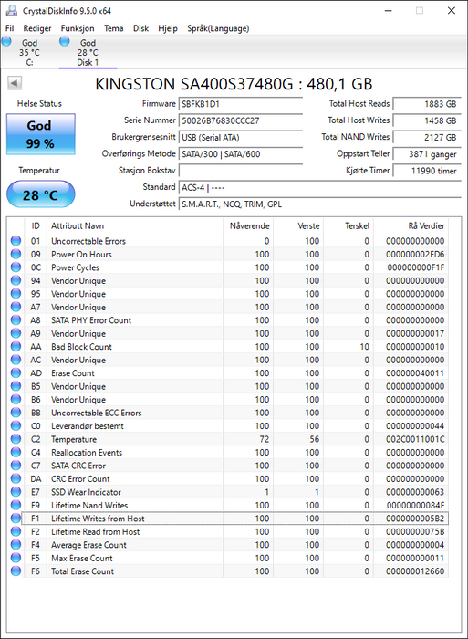 SA400S37/480G Kingston A400 Series 480GB TLC SATA 6Gbps 2.5" SSD