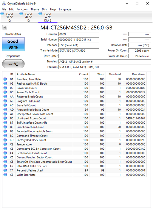 M4-CT256M4SSD2 Crucial M4 256GB MLC SATA 6Gbps 2.5" SSD