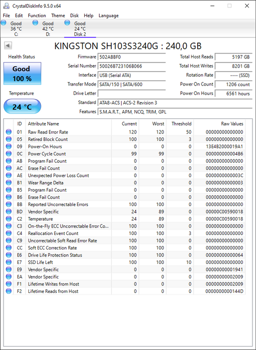 SH103S3/240G Kingston HyperX 3K Series 240GB MLC SATA 6Gbps 2.5" SSD