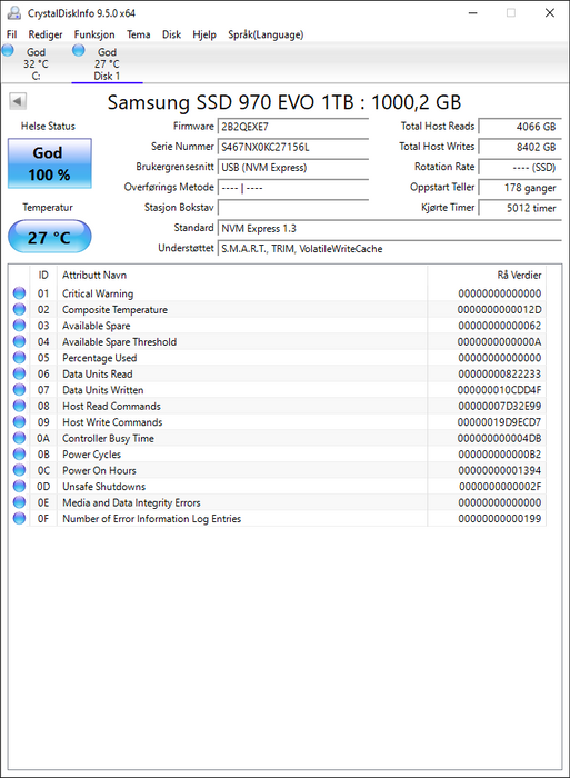 MZVLB1T0HALR Samsung PM981 Series 1TB TLC PCI Express 3.0 x4 NVMe M.2 2280