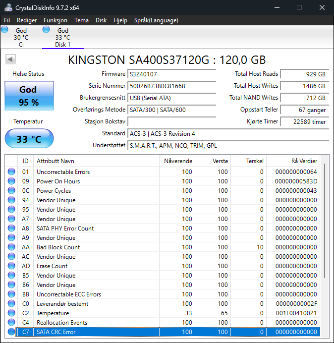 SA400S37/120G Kingston A400 Series 120GB TLC SATA 6Gbps 2.5" SSD
