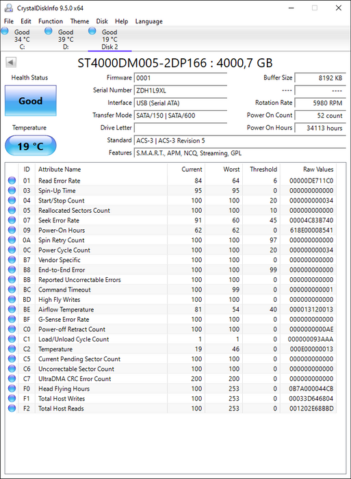 ST4000DM005-2DP166 Seagate BarraCuda 4TB 7200RPM SATA 6Gbps 64MB Cache (4K) 3.5" HDD