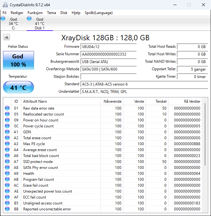 XrayDisk 128GB SATA 6Gbps 2.5" SSD