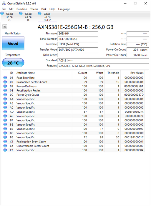 AXNS381E-256GM-B ADATA XNS381E Series 256GB MLC SATA 6Gbps M.2 2280
