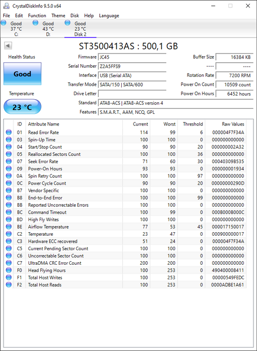 ST3500413AS Seagate Barracuda 7200.12 500GB 7200RPM SATA 6Gbps 16MB Cache 3.5" HDD
