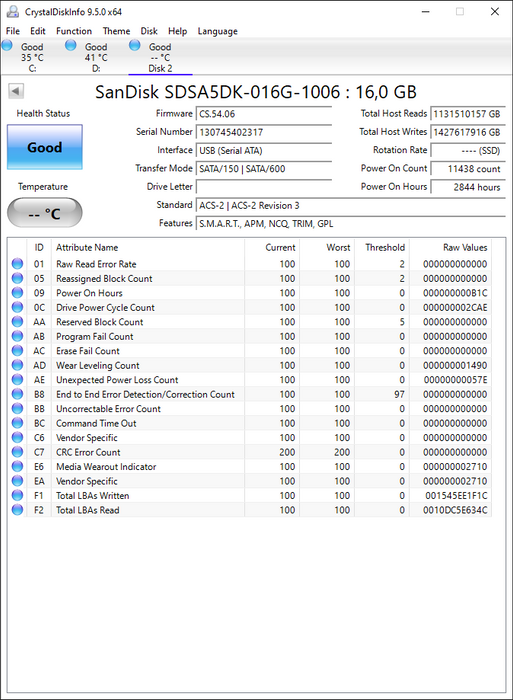 SDSA5DK-016G-1006 SanDisk U100 16GB MLC SATA 6Gbps mSATA