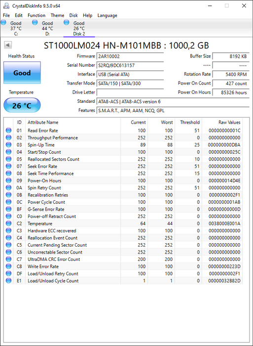 ST1000LM024-HN-M101MBB Seagate Momentus 1TB 5400RPM SATA 3Gbps 8MB Cache 2.5" HDD