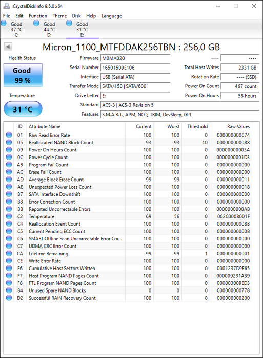 MTFDDAK256TBN-1AR1ZABYY Micron 1100 256GB TLC SATA 6Gbps (PLP) 2.5