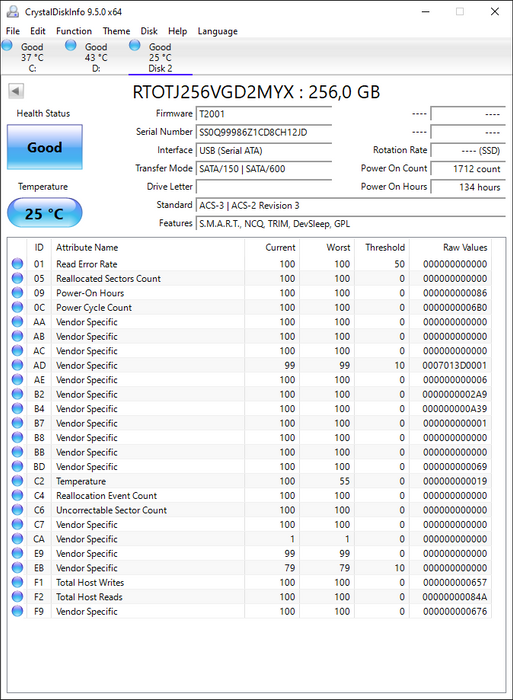 RTOTJ256VGD2MYX Union Memory 256GB SATA 6Gbps 2.5" SSD