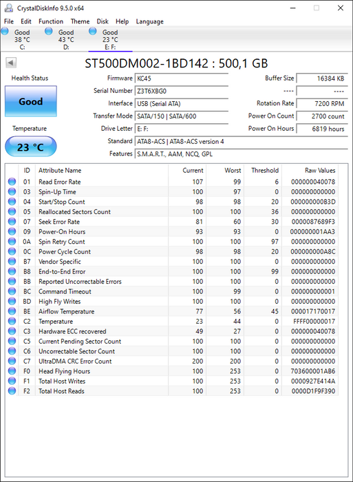 ST500DM002-1BD142 Seagate Barracuda 500GB 7200RPM SATA 6Gbps 16MB Cache 3.5" HDD