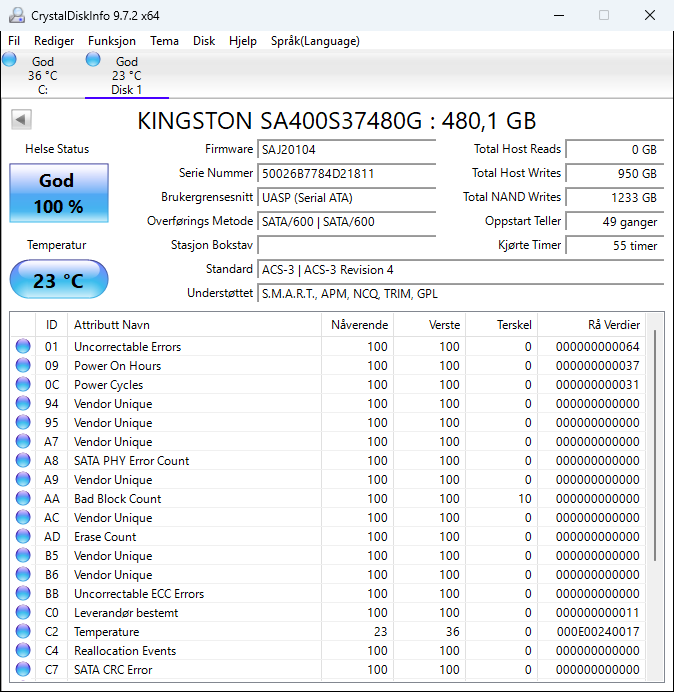 SA400S37/480G Kingston A400 Series 480GB TLC SATA 6Gbps 2.5" SSD