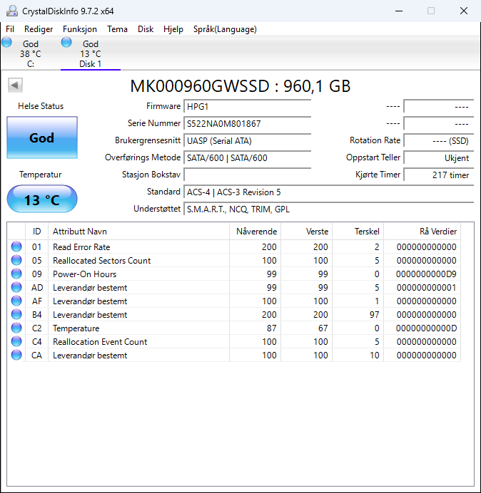 MZ-7KH9600 Samsung SM883 Series 960GB MLC SATA 6Gbps 2.5" SSD