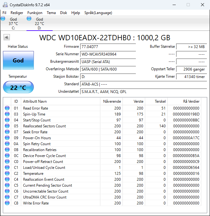 WD10EADX-22TDHB0 Western Digital Caviar Green 1TB 5400RPM SATA 6Gbps 64MB Cache 3.5" HDD
