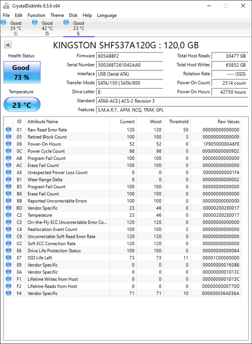 SHFS37A/120G Kingston HyperX FURY Series 120GB MLC SATA 6Gbps 2.5" SSD