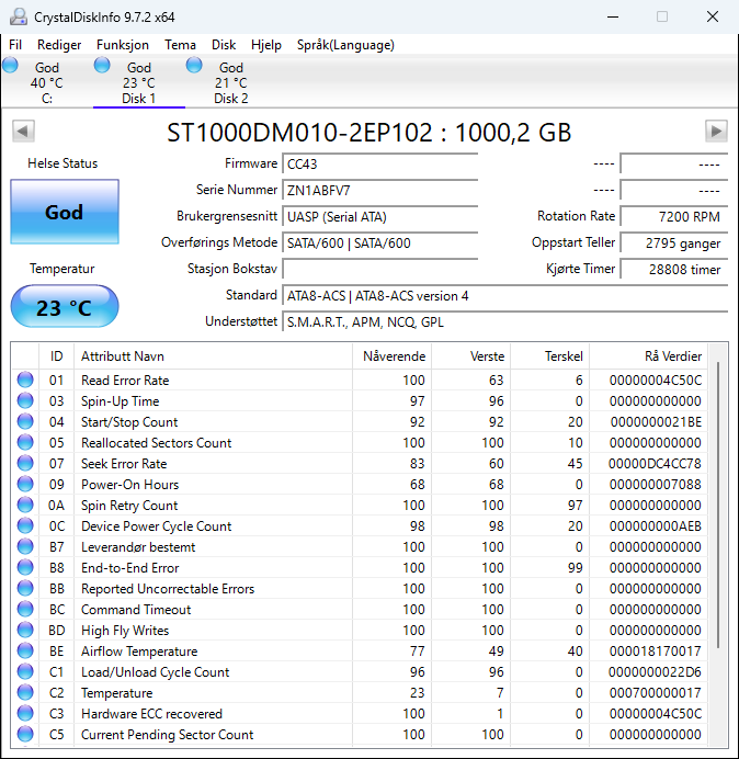 ST1000DM010-2EP102 Seagate BarraCuda 1TB 7200RPM SATA 6Gbps 64MB Cache 3.5" HDD