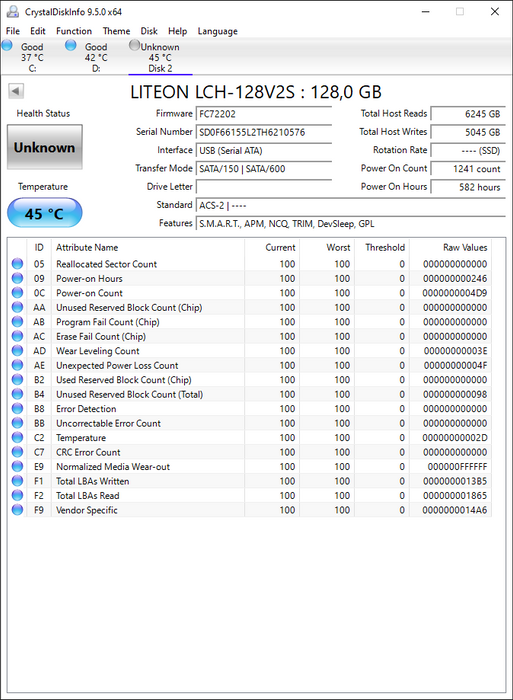 LCH-128V2S Lite On ZETA 128GB MLC SATA 6Gbps 2.5" SSD