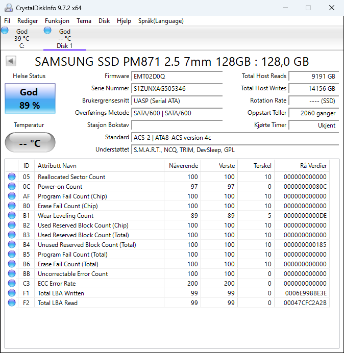 MZYLF128HCHP-000D1 Samsung CM871 Series 128GB TLC SATA 6Gbps 2.5" SSD