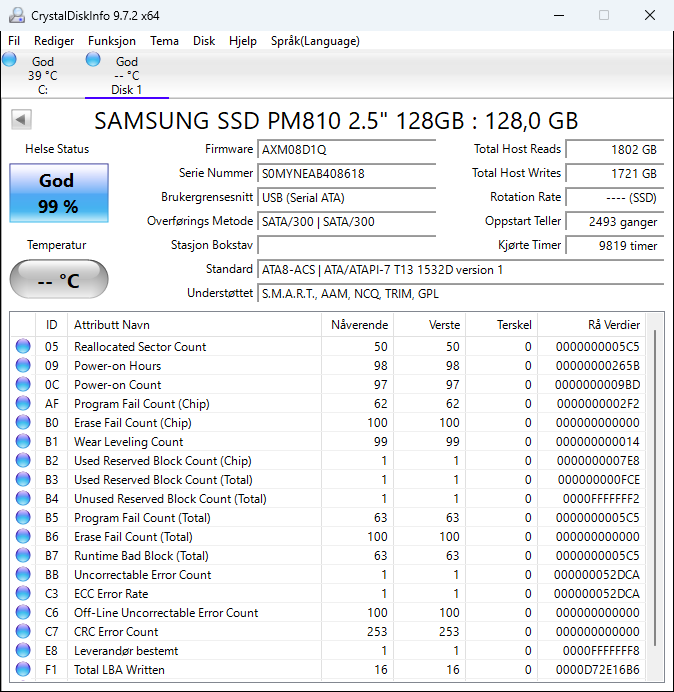 MZ5PA128HMCD-010D1 Samsung 470 Series 128GB MLC SATA 3Gbps 2.5" SSD