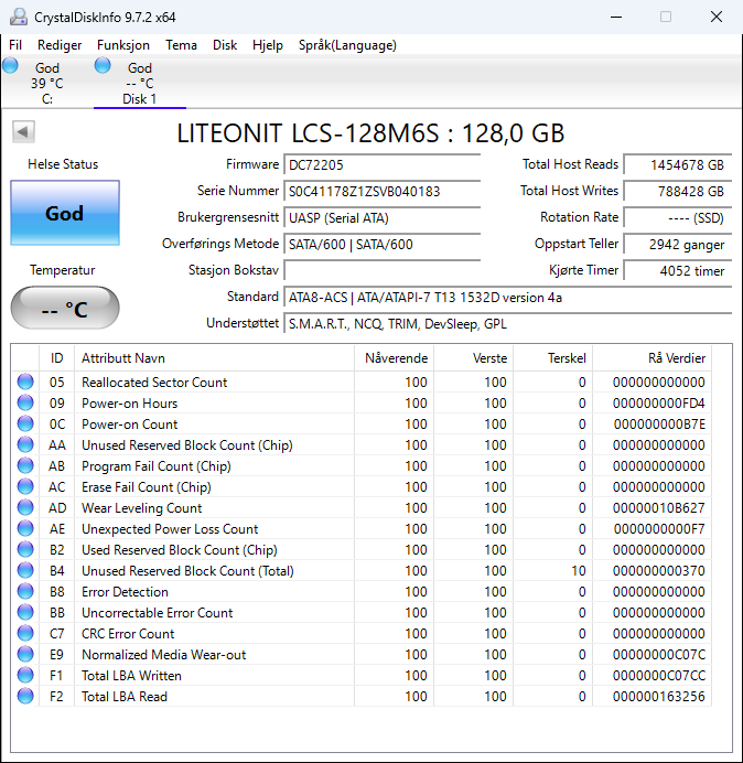 LCS-128M6S Lite On M6S Series 128GB MLC SATA 6Gbps 2.5" SSD