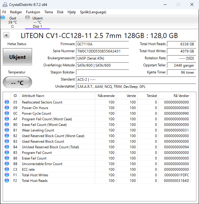 CV1-CC128-11 LITEON 128GB SATA 6Gbps 2.5" SSD