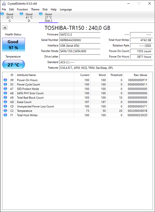 TRN150-25SAT3-240G OCZ Trion 150 240GB TLC SATA 6Gbps 2.5" SSD