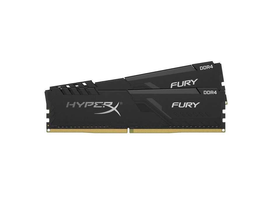 HX432C18FB3K2/32 Kingston HyperX Fury Black 32GB Kit (2 X 16GB) PC4-25600 DDR4-3200MHz non-ECC Unbuffered CL18 (18-21-21) 288-Pin