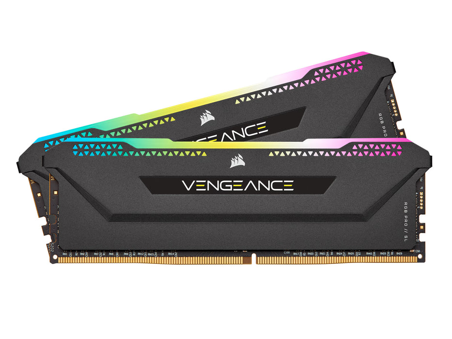 CMH32GX4M2D3600C18 Corsair Vengeance RGB PRO SL 32GB Kit (2 x 16GB) PC4-28800 DDR4-3600MHz non-ECC Unbuffered CL18 (18-22-22-42) 288-Pin