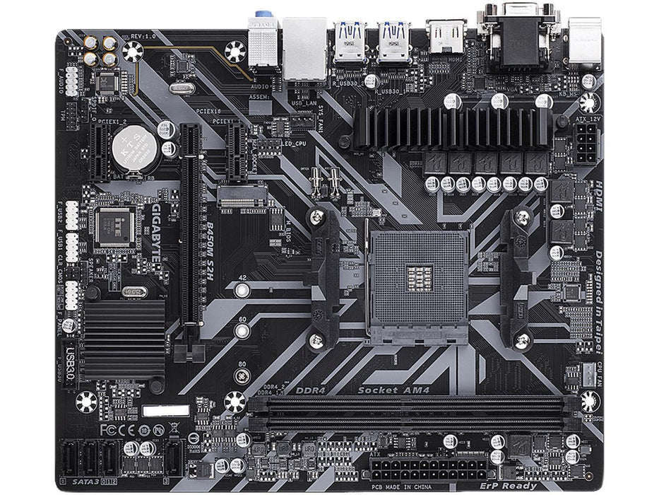 Gigabyte B450M S2H, Socket AM4