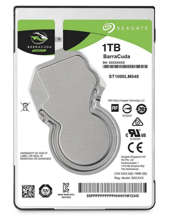 ST1000LM048-2E7172 Seagate Barracuda 1TB 5400RPM SATA 6Gbps 128MB Cache (512e) 2.5" HDD