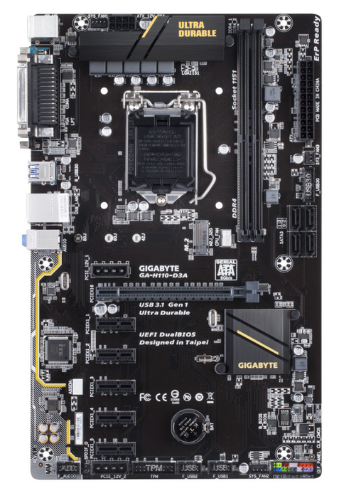 Gigabyte GA-H110-D3A, Socket-1151-1 (DEFEKT)
