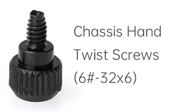 4x Chassis Hand Twist Screws (6#-32x6)